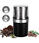 Sonhomay Electric Coffee Grinder, Dual Stainless Steel Bowls for Beans Spices Nuts Wet&Dry Grindi...