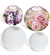 Actvty Tealight Candle Holder Resin Molds, 2 Pcs Sphere Tea Light Holder Molds, Crystals Ball/Orb...