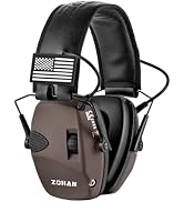 ZOHAN UPGRATED EM054 Electronic Shooting Ear Protection with 4X Sound Amplification, Slim Active ...