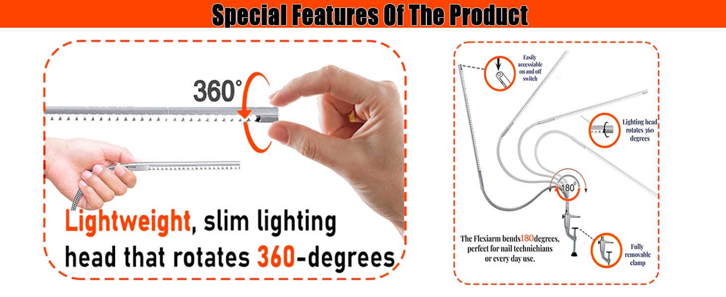 Desk lamp with Clamp