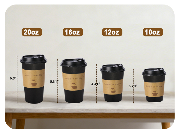 16 oz dispoable coffee cups with lids
