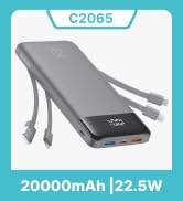 chamrast portable charger 20000mAh fast charging