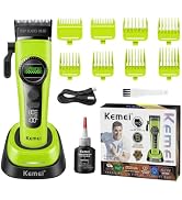 KEMEI 1593 Professional Hair Clippers for Men Cordless Barber Clippers for Hair Cutting 2500 mAh ...