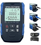 5-in-1 Fiber Optic Cable Tester, Portable Optical Power Meter with Fiber Optic Light, FC/SC/ST Un...