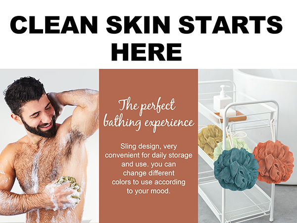 shower loofahs for men
