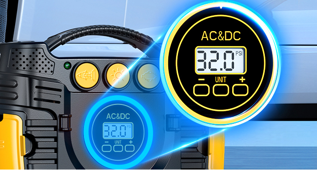 AC/DC tire inflator