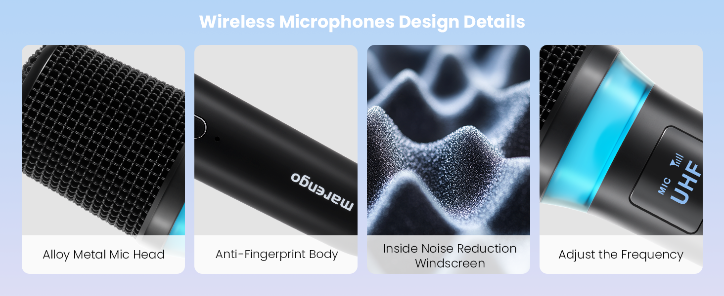 rechargeable wireless microphone for party speaker