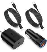 Excgood Car Charger Fast Charging Type C, 25W USB C Wall Charger Adapter for Samsung Galaxy S25 U...