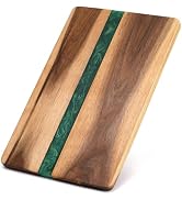ZENFUN Acacia Wood Cutting Resin Board and Chopping Board for Meat, Cheese Board, Vegetables, Bre...