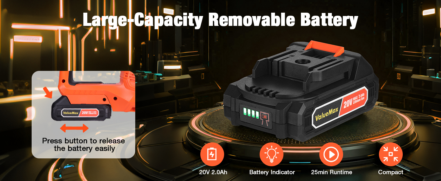 large capacity seperate removable battery