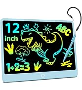 Electight 12 inch LCD Writing Tablet for Kids, Colorful Doodle Boards, Eye Protection Electronic ...