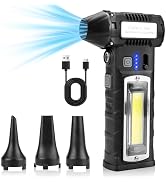 Compressed Air Duster, 2 Gear Adjustable 110000RPM Electric Air Duster with LED Light, 8000mAh Re...