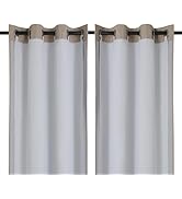 Chyhomenyc 2 Panels 100% Blackout Curtain Liners with 13 Rings, Blackout Liners for Behind Curtai...