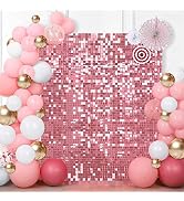 Square Shimmer Panels (Pack of 24) Sequin Shimmer Wall Backdrop Decoration Panels Glitter Bling S...