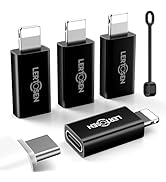 LERTOSEN USB C to Lightning Adapter (4 Pack) Support Fast Charging & Data Transfer,for Lightning ...