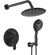 SunCleanse Shower System, Bathroom Rainfall Shower Faucet Set Complete with 7-Setting Handheld Sh...