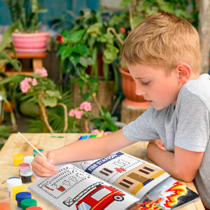 fire fighter coloring book