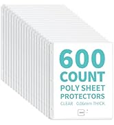 Binditek 600 Pack 0.06mm Clear Sheet Protectors, 40-Sheet-Capacity, 8.5 x 11 Inches, for 3 Ring B...