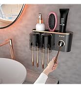 iHave Toothbrush Holders Bathroom Accessories with Toothpaste Dispenser, 2 Cups Toothbrush Holder...