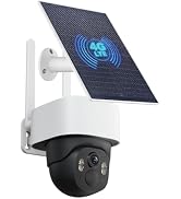 4G LTE Cellular Solar Security Camera Wireless Outdoor, No WiFi Solar Powered Cameras, 4MP PTZ 36...