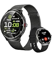 MOLOURK Smart Watches for Men Women, Waterproof Fitness Tracker, 1.43'' AMOLED Touchscreen Smartw...