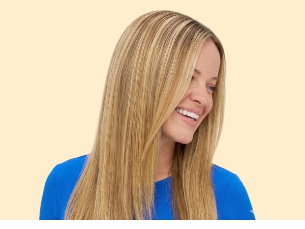 Woman with straight hair