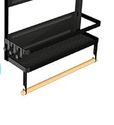 Paper Towel Holder with Shelf, 2-in-1 Magnetic Shelf, Heavy Duty Rustic Paper Towel Holder with 5...