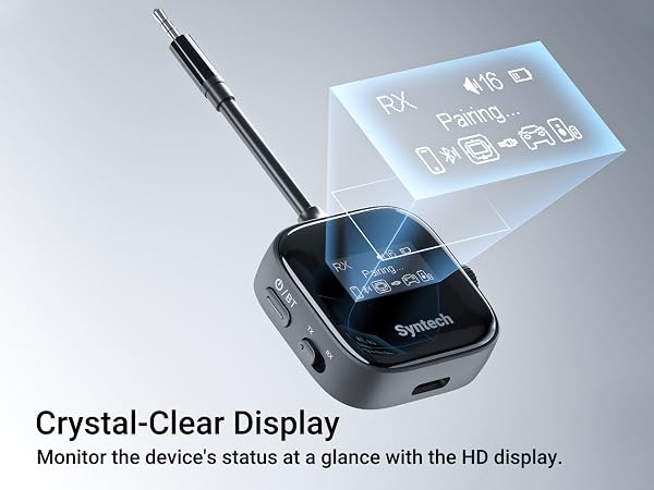 HD display bluetooth dongle adapter transmitter