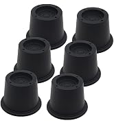 HANIHUA 6 Pack Furniture Risers Black Bed Risers 2.3 inch, Bed Lifts Risers for Sofa, Couch, Desk...