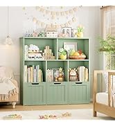 FOTOSOK Toy Storage Organizer with 3 Movable Drawers, Toy Organizer with Hidden Wheels and 5 Open...