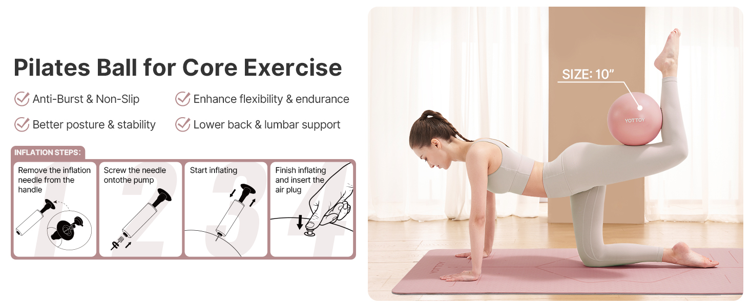 pilates ball for core exercise