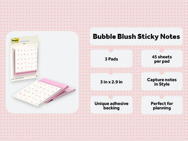 Bubble Blush Sticky Notes