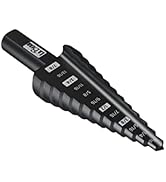LABEAR 3/16 to 7/8 Inch HSS Step Drill Bit for Metal, Plastic, Wood, Aluminum, Heavy Duty Unibit ...