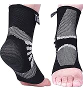 Nordic Lifting Ankle Compression Sleeves (1 Pair) - Support for Injury Recovery & Prevention - 1 ...