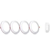 Tapo Smart 6-Inch Recessed Downlight Kit (4-Pack) - 1100 lm, 16M Colors, Tunable White 2700K-6500...