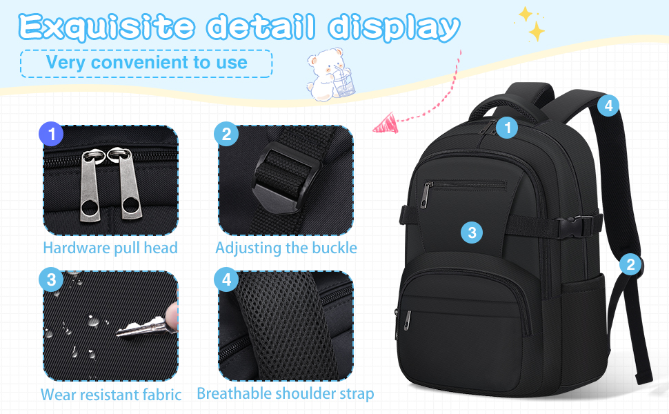 school backpack details