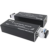Hereta 4K HDMI Fiber Extender with SFP Module (LC Port) Mini Fiber Optical Transceiver Over Singl...