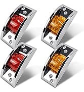 YOMTOVM Sealed Side Marker Clearance Light Chrome Mount LED Trailer Tail Light for Truck, Trailer...