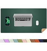 AFIING Dual-Sided Desk Pad, Natural Cork & PU Leather, Desk Mat Protector Non-Slip, Waterproof, E...