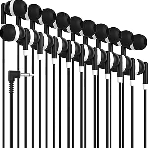 Kids Earbuds Headphone Headset Stereo Bulk Comfort Family Value Bundle