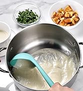 13 inch Silicone Soup Ladle: U-Taste 600ºF Heat Resistant 4 oz Large Non-stick Seamless Rubber Ki...