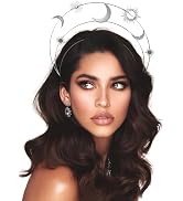 YAEISM Silver Halo Crown Moon Stars Goddess Crown Alloy Goddess Headpiece Party Tiaras Crowns for...