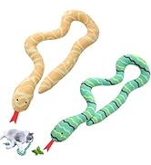 YUDANSI Cat Catnip Snake Toys for Indoor Cats, Snaky Toy 2 Pack for Kitten Play, Soft Plush Toy f...