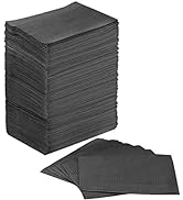 JMU 125 Pack Dental Bibs, Black Dental Bibs Disposable 2-Ply Paper 1-Ply Film, 13" x 18" Tattoo Bibs