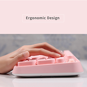 pink wireless keyboard and mouse