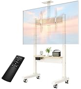 Heavy Duty Mobile TV Stand for 32-100 Inch Large TVs up to 200lbs, Mobile TV Floor Stand on Wheel...