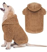 Fuzzy Dog Sweaters for Medium Dogs Dog Hoodie Soft Double-Sided Plush Fleece Pet Sweater Pet Clot...