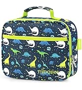 mibasies Kids Lunch Box for Girls and Boys Toddler Insulated Lunch Bag (Galaxy Dinosaur)