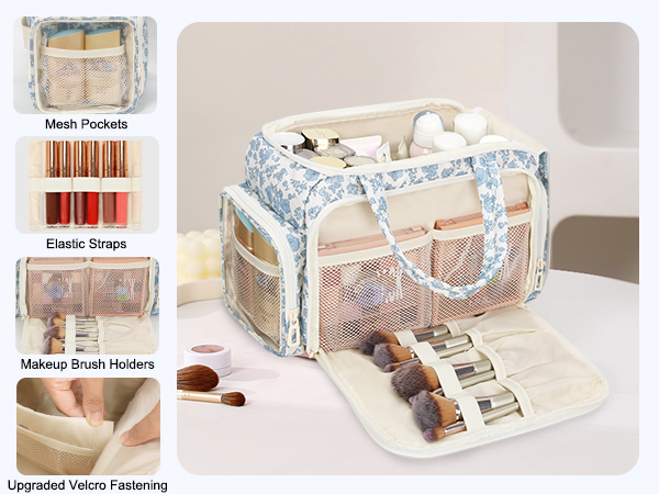 dual-handle cosmetic bag