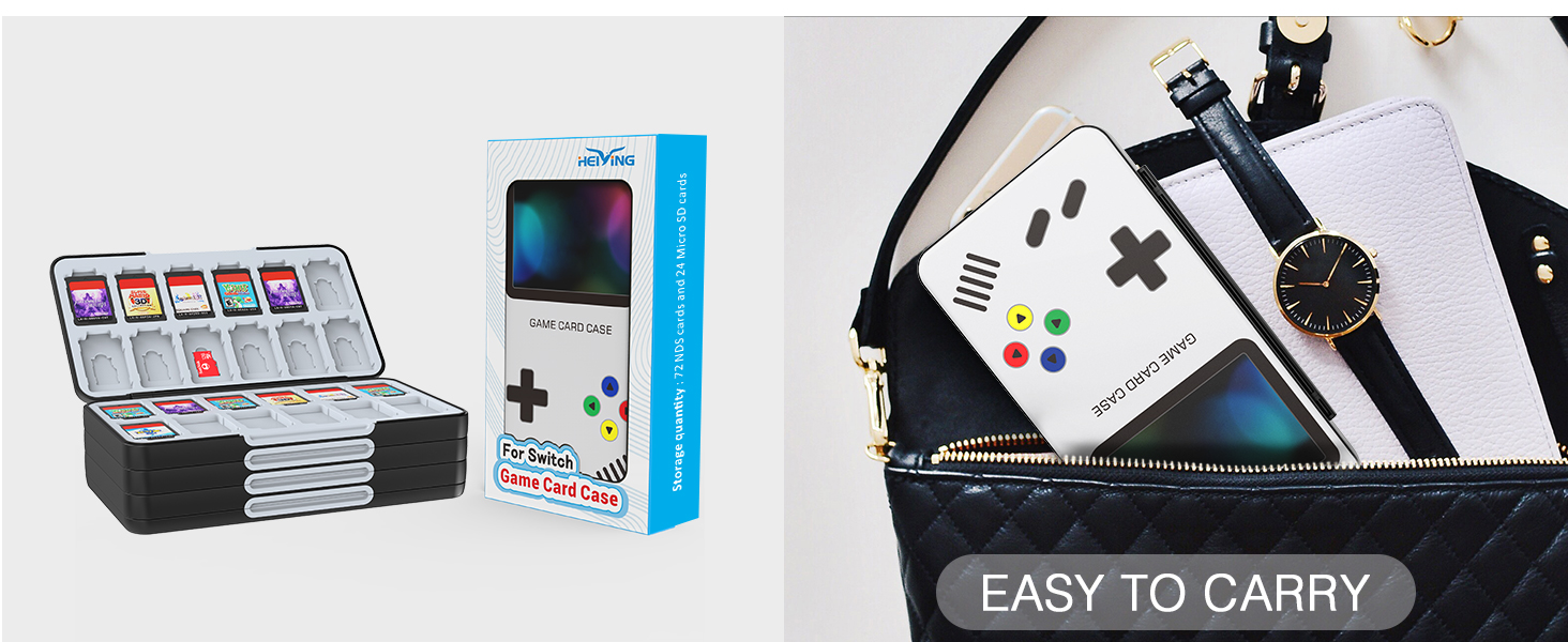Switch game card case feature